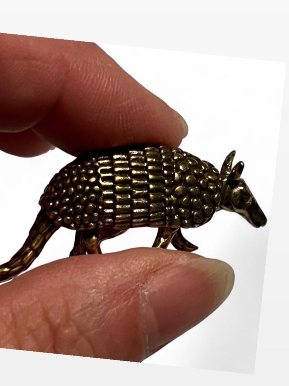 Miniature Brass Armadillo Figurine  #404